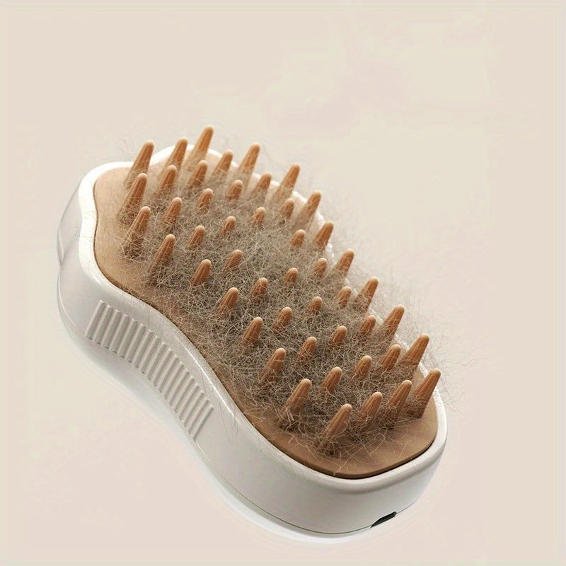 3-in-1 Pet Grooming Tool Electric Steam Brush Comb Massage Silicone USB Charging for Cats and Dogs