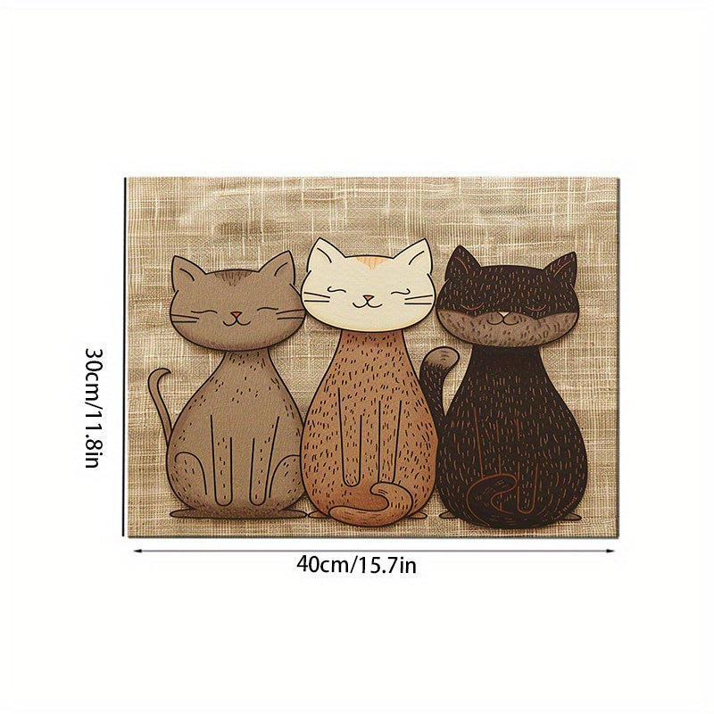 Pet Placemat for Cats and Dogs Polyester All Seasons Easy to Clean