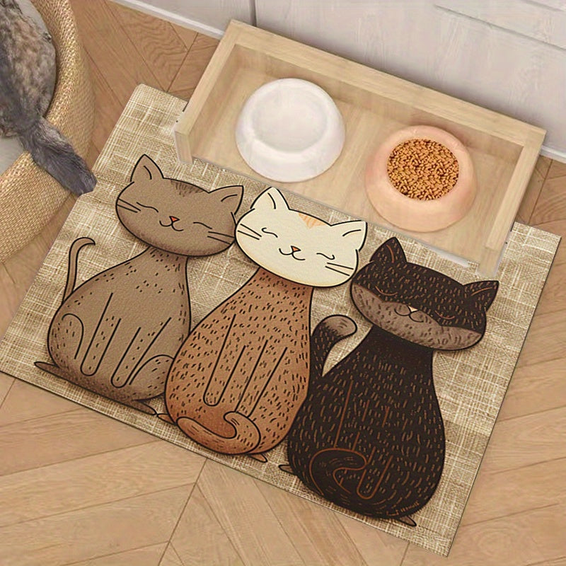 Pet Placemat for Cats and Dogs Polyester All Seasons Easy to Clean