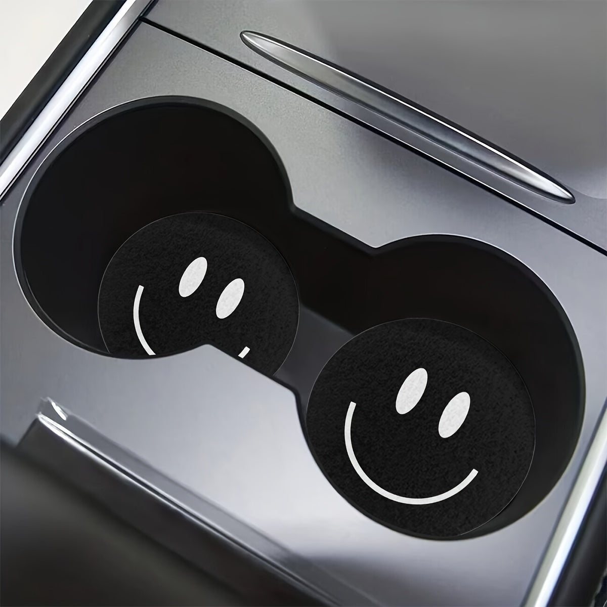 2pcs Absorbent Car Cup Holder Coasters EVA Interior Accessories for Vehicles and Home