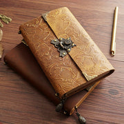 Cowhide Retro Notebook 200 Pages Faux Leather Sketching Writing School Supplies