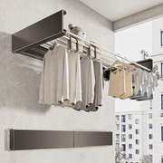 Wall-Mounted Metal Clothes Drying Rack Extendable Towel Bar Holds Up to 27kg Bathroom Bedroom Closet