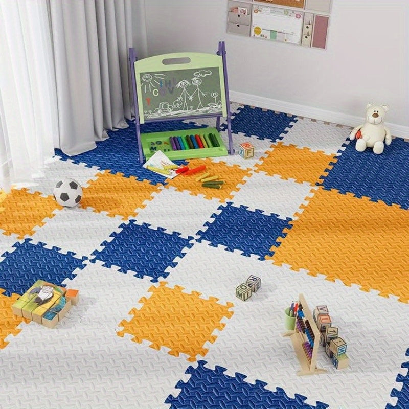 Set of 16 EVA Foam Play Mats 30cm x 30cm Interlocking Soft Crawling Floor Tiles for Kids Indoor Use