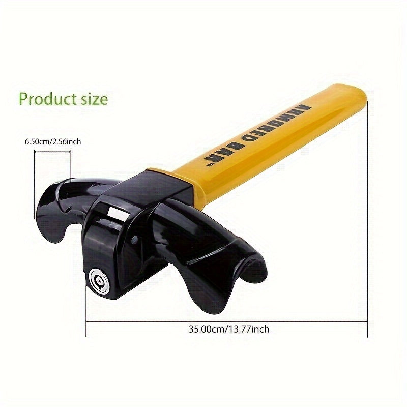 Heavy Duty Iron Steering Wheel Lock Universal Car Security Anti-Theft Device