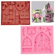 Silicone Fairy House Door Mold Food Safe 3D Cartoon Cake Decoration Baking Supplies