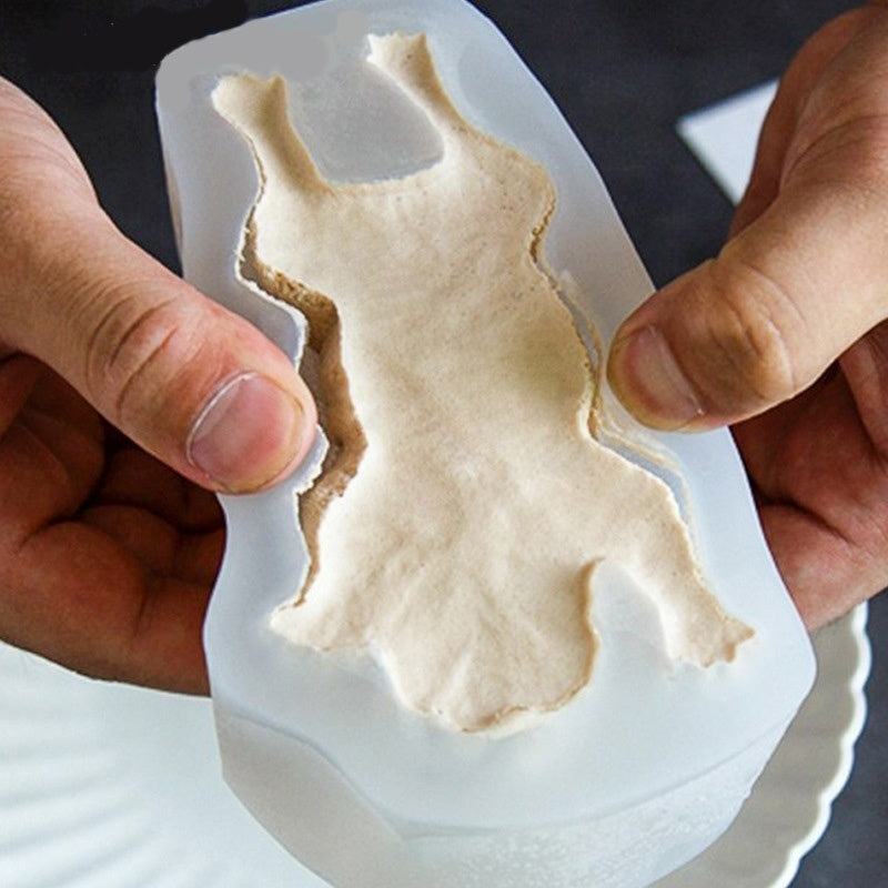 Molde de silicona para pastel de mousse con forma de perro, herramienta para helado, pudín y hornear
