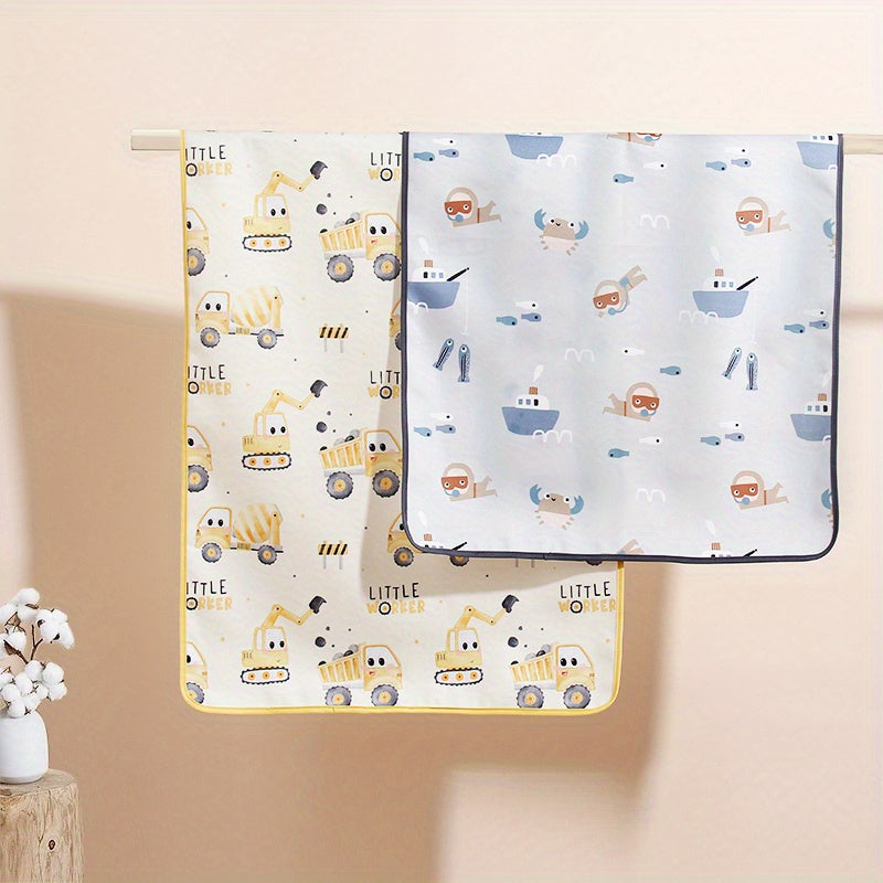 Waterproof Reusable Diaper Changing Pad with Pattern for Babies and Toddlers