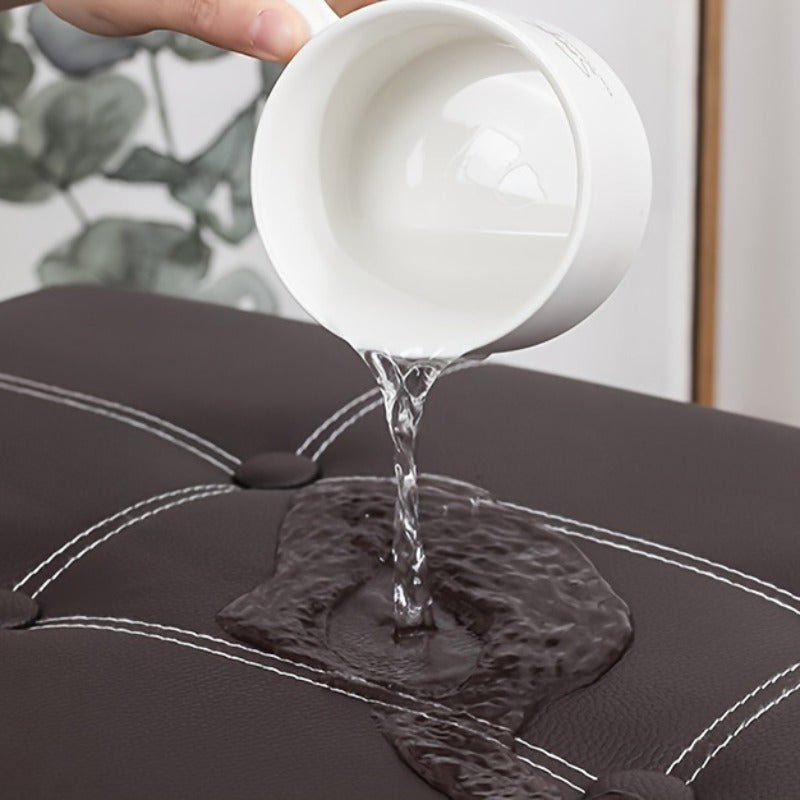 Табурет для смены обуви из искусственной кожи с ящиком для хранения, с мягким сиденьем и большим органайзером