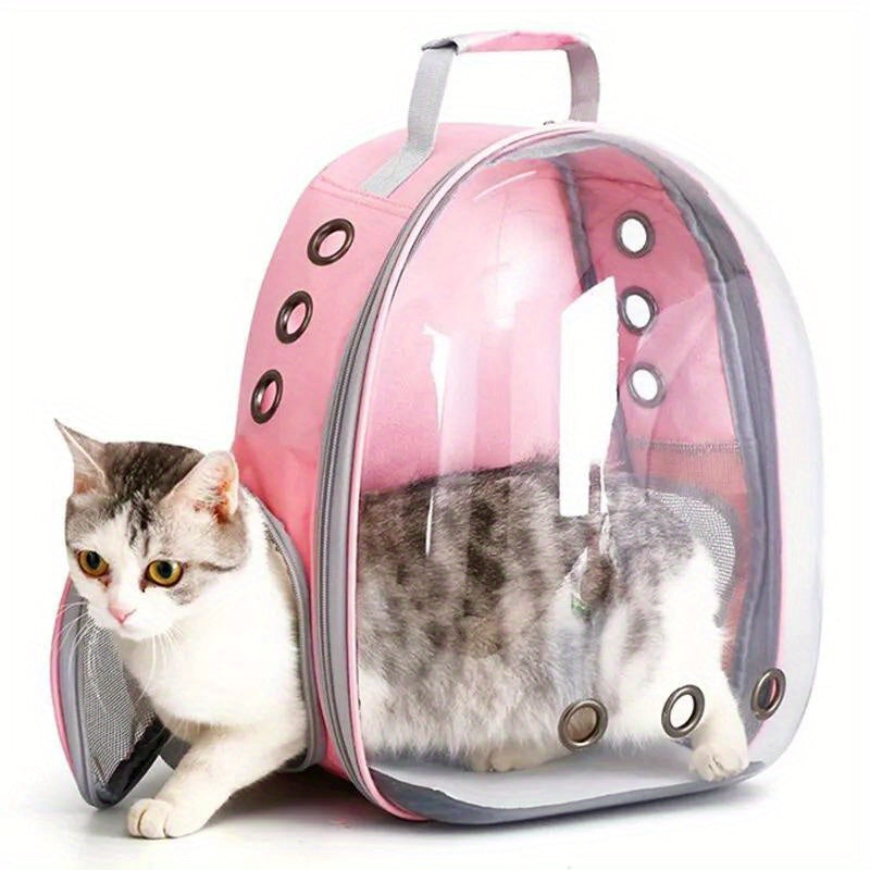 Breathable Transparent Cat Carrier Backpack Small Pet Travel Bag with Zipper Capsule