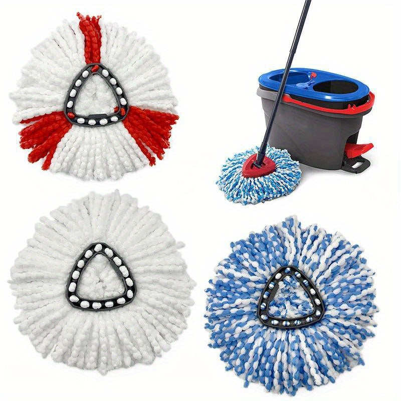 Vileda O-Cedar Spin Mop Refill Heads bilan polingizni porloq toza qiling! Ushbu oq mikrofiber padlar yashash xonalarida samarali pol tozalash uchun mukammaldir - batareyalar kerak emas.