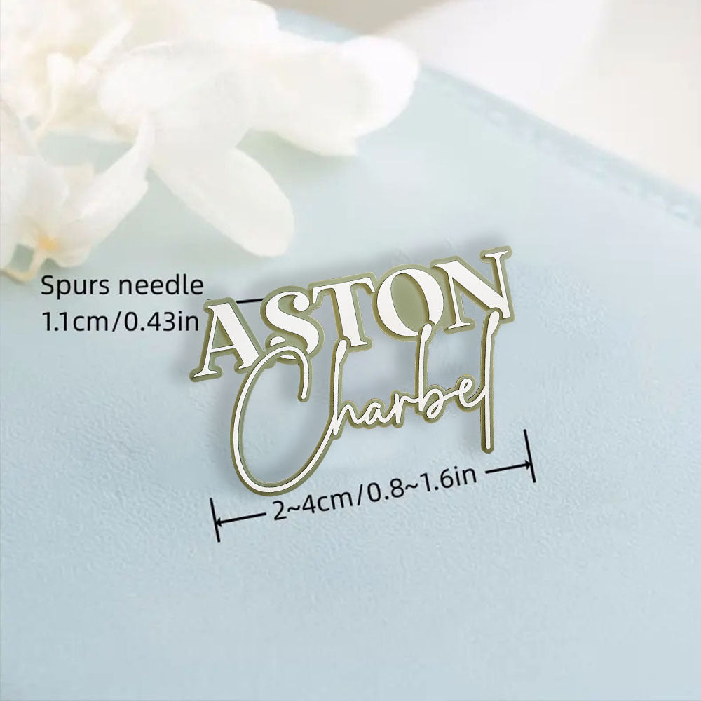 Ayollar va erkaklar uchun shaxsiylashtirilgan nom yozuvi broshuri, oila yoki muhim boshqa uchun maxsus sovgʻa