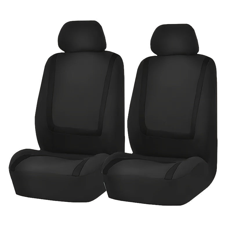 Universal Fit Canvas Car Seat Covers 2-Piece Set All-Season Machine Washable