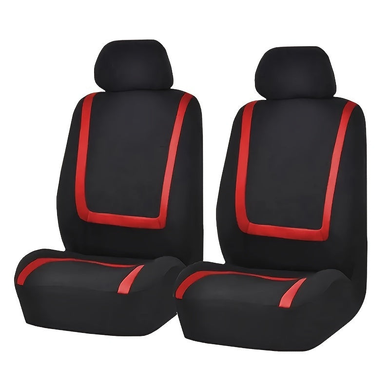 Universal Fit Canvas Car Seat Covers 2-Piece Set All-Season Machine Washable