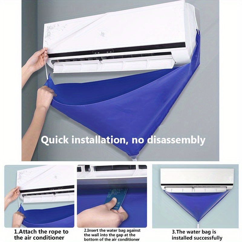 Air Conditioner Cleaning Cover 92.96cm PVC with 280.42cm Hose Easy Install