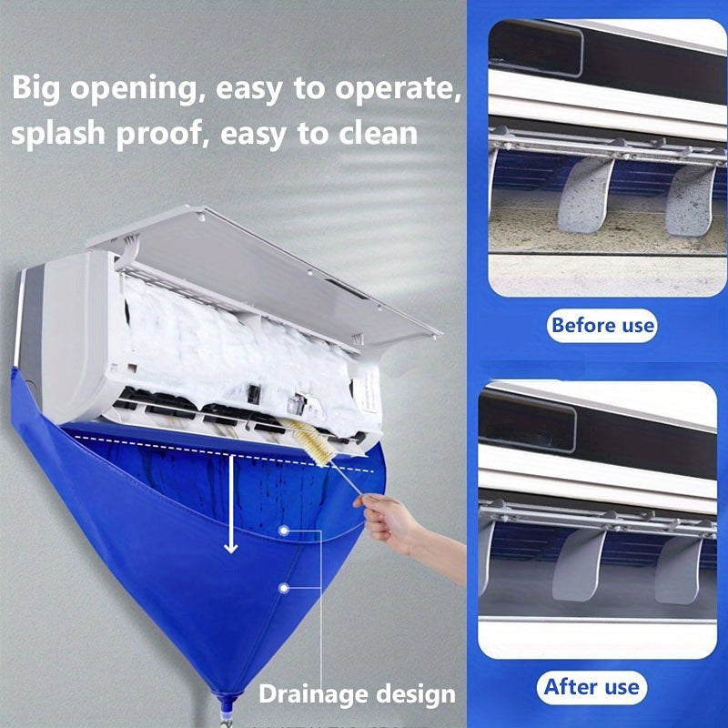 Air Conditioner Cleaning Cover 92.96cm PVC with 280.42cm Hose Easy Install