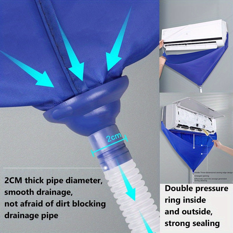Air Conditioner Cleaning Cover 92.96cm PVC with 280.42cm Hose Easy Install