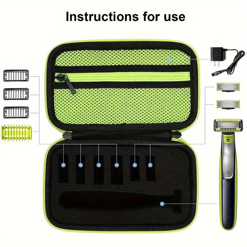 Portable EVA Storage Case for Electric Trimmer and Shaver White