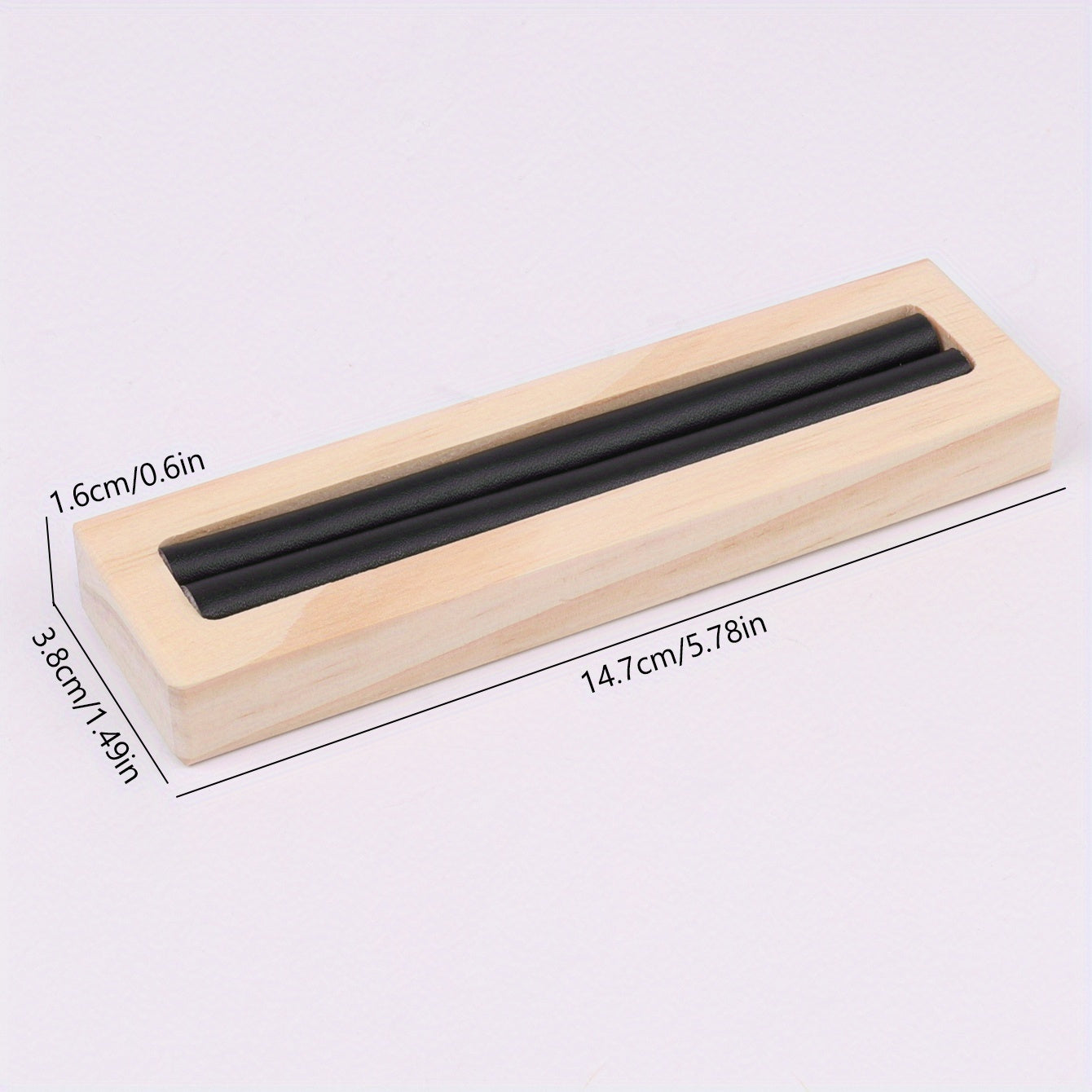 Деревянкая подставка для колец с держателем из PU-кожи для организации украшений