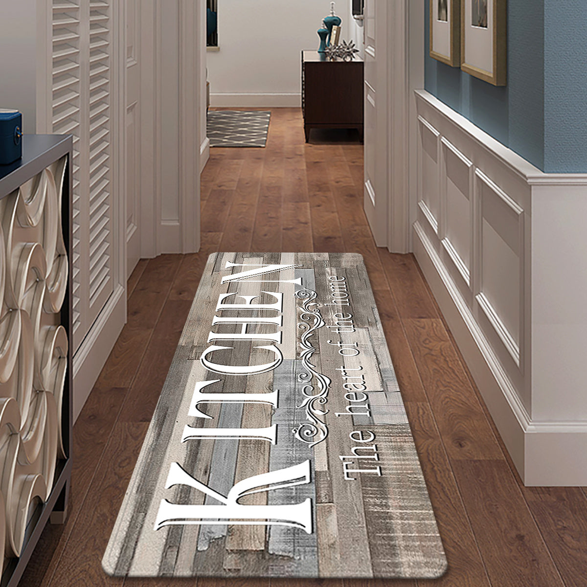 Non-Slip Kitchen Rug with Thick Sponge Padding, Easy to Clean, Durable
