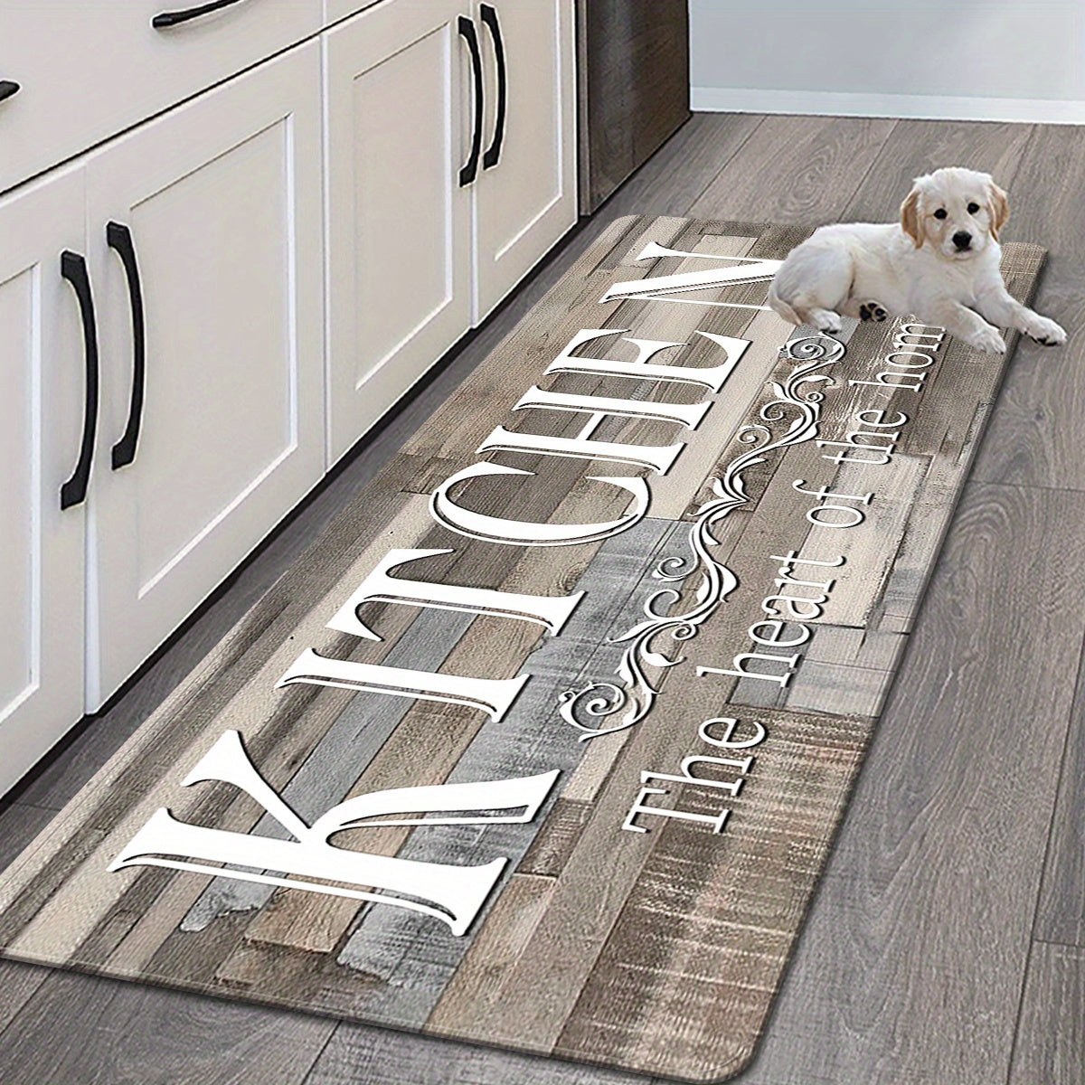 Non-Slip Kitchen Rug with Thick Sponge Padding, Easy to Clean, Durable