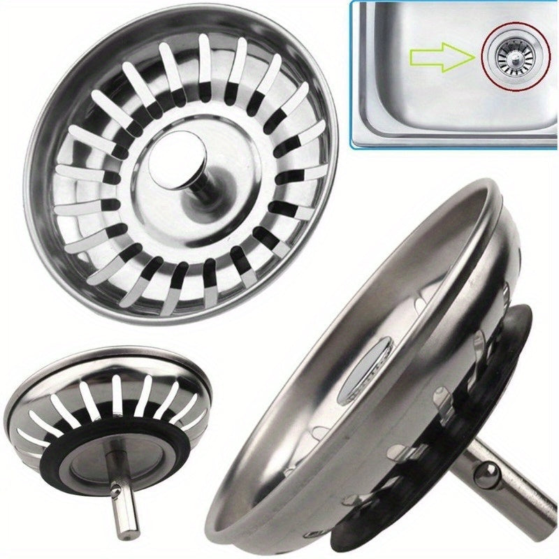 Stainless Steel Kitchen Sink Strainer and Stopper Hair Catcher Drain Protector