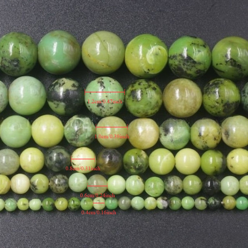 Натуральные австралийские хризопразовые бусины 4мм-12мм, круглые разделители для изготовления украшений