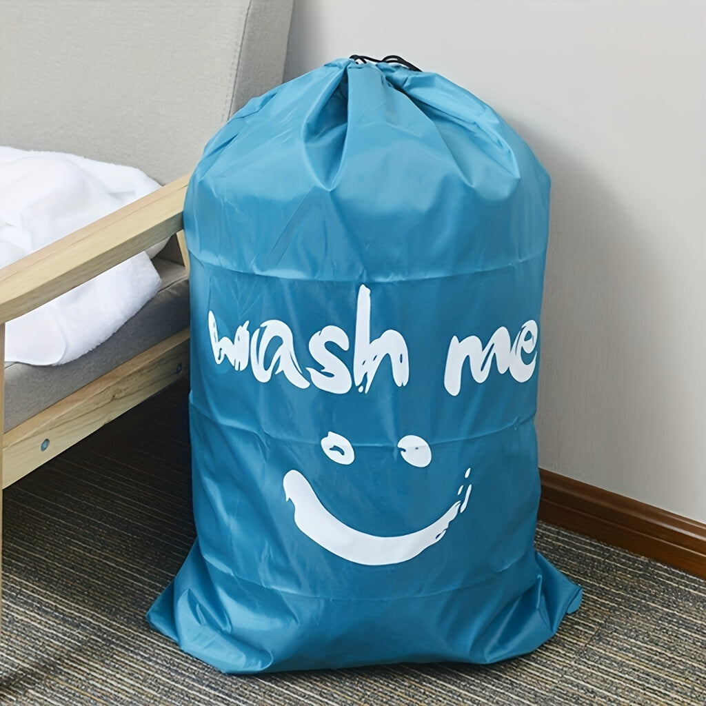 Large Tear-Resistant Laundry Bag with Drawstring and Hooks 60x91 cm