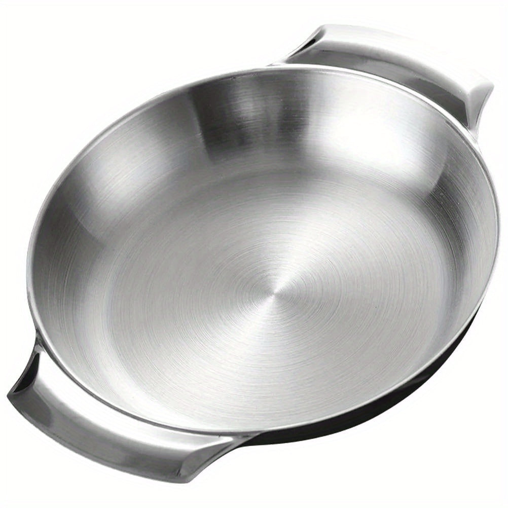 Stainless Steel Cooking Pan with Handles Non-Stick Heat-Resistant for Seafood Hot Pot