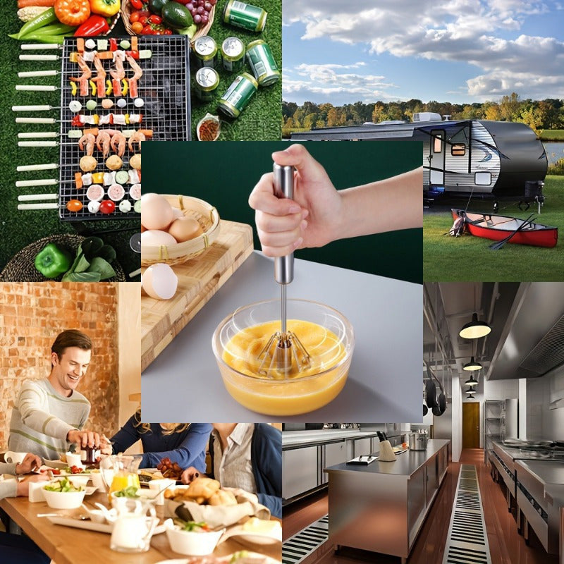 Large Stainless Steel Egg Beater Hand Whisk for Baking and Cooking