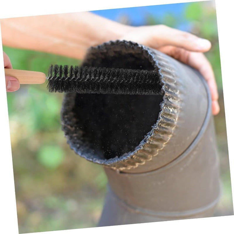 Portativ Chimney Tozalash Cho'tkasi To'plami - Mustahkam Galvanizlangan Temir Sim Cho'tkalar va Qulay Ventilyatsiya va Kanal Tozalash uchun Ergonomik Plastik Tutqichni o'z ichiga oladi - Foydalanish uchun oson tutqich va maxsus funksiyalarni taqdim etadi.