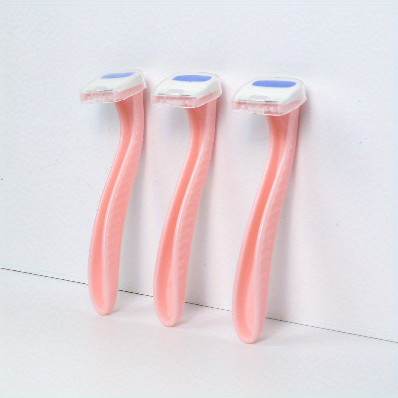 Women's Bikini Razors 3-Pack, Painless Wet Dry Hair Trimmer for Body