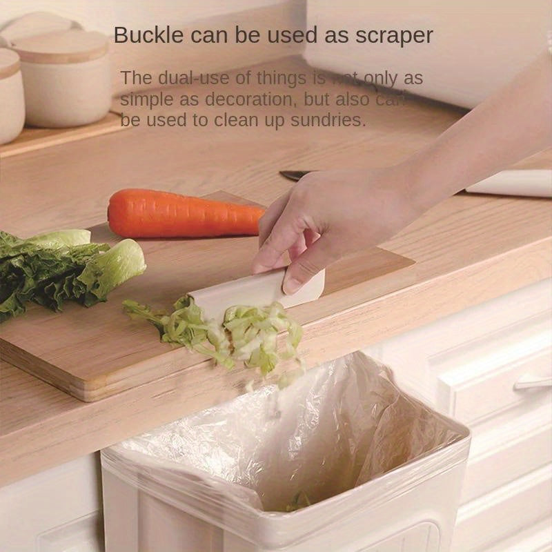 Foldable Kitchen Trash Can with Inside Cabinet Hanging Storage