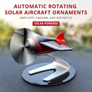 Solar Powered Rotating Aircraft Car Dashboard Decoration Gift for Car Enthusiasts