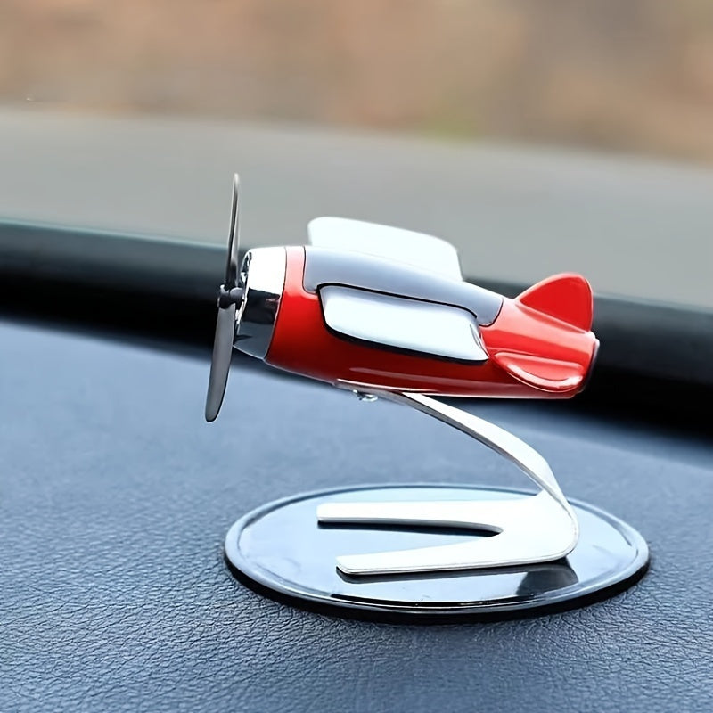 Solar Powered Rotating Aircraft Car Dashboard Decoration Gift for Car Enthusiasts
