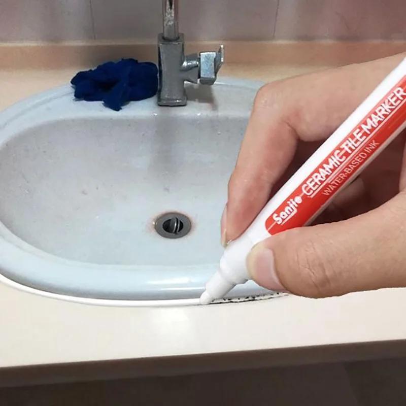 White Waterproof Tile Grout Pen for Bathroom Floor Repair 1/3/5pcs