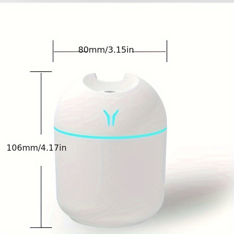 USB-Powered Humidifier and Aroma Diffuser with Night Light for Home Car and Plant Care