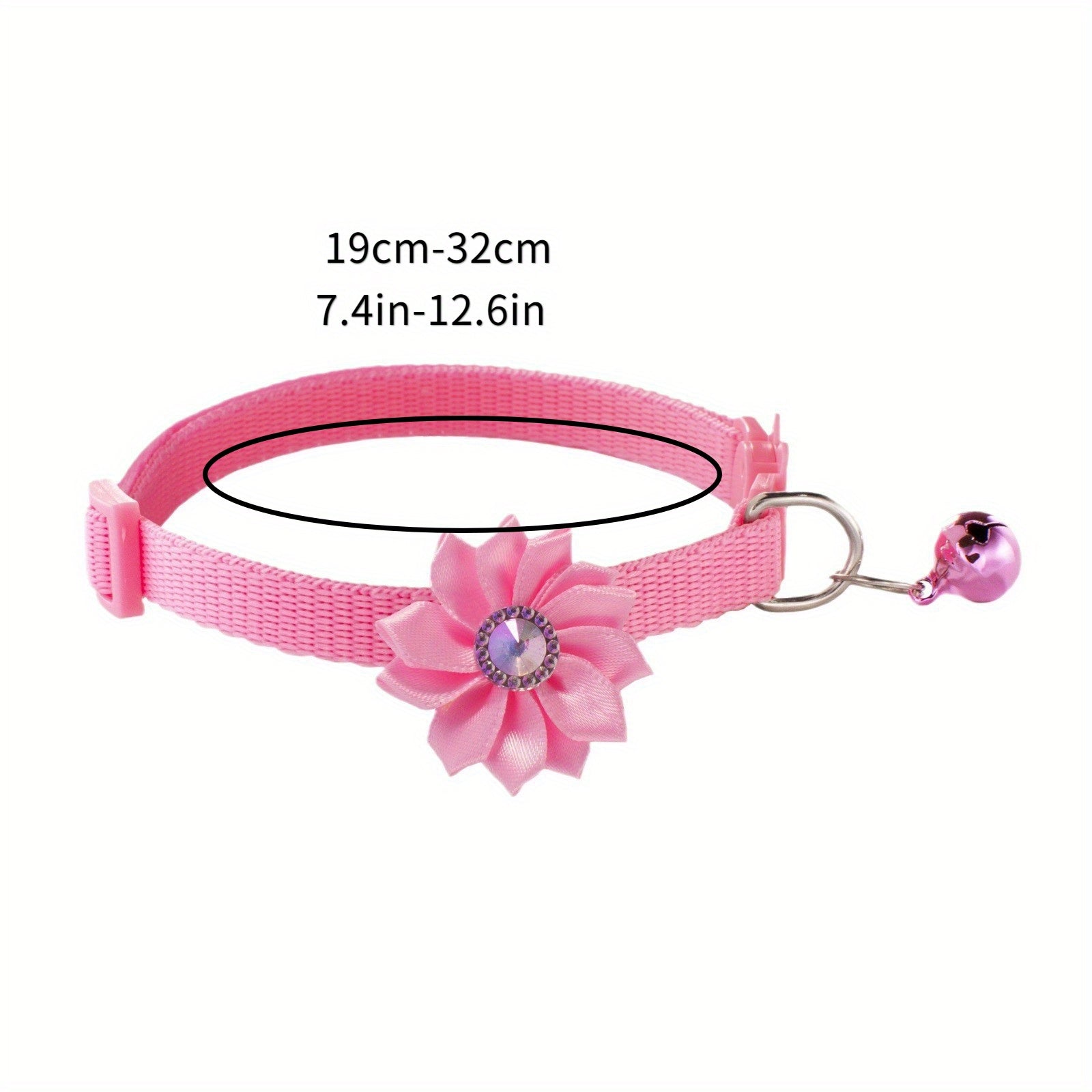 12 Sunflower Pet Collars with Bells Adjustable Polyester for Dogs and Cats Set