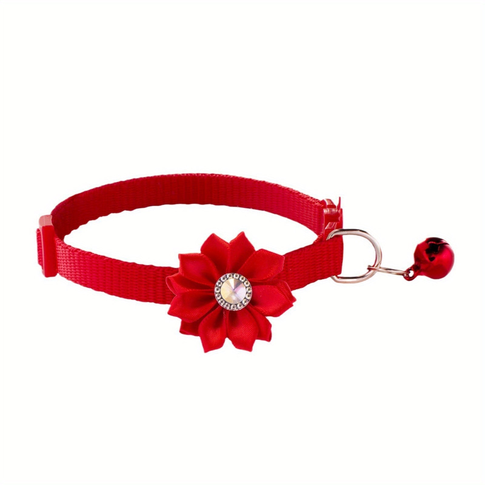 12 Sunflower Pet Collars with Bells Adjustable Polyester for Dogs and Cats Set