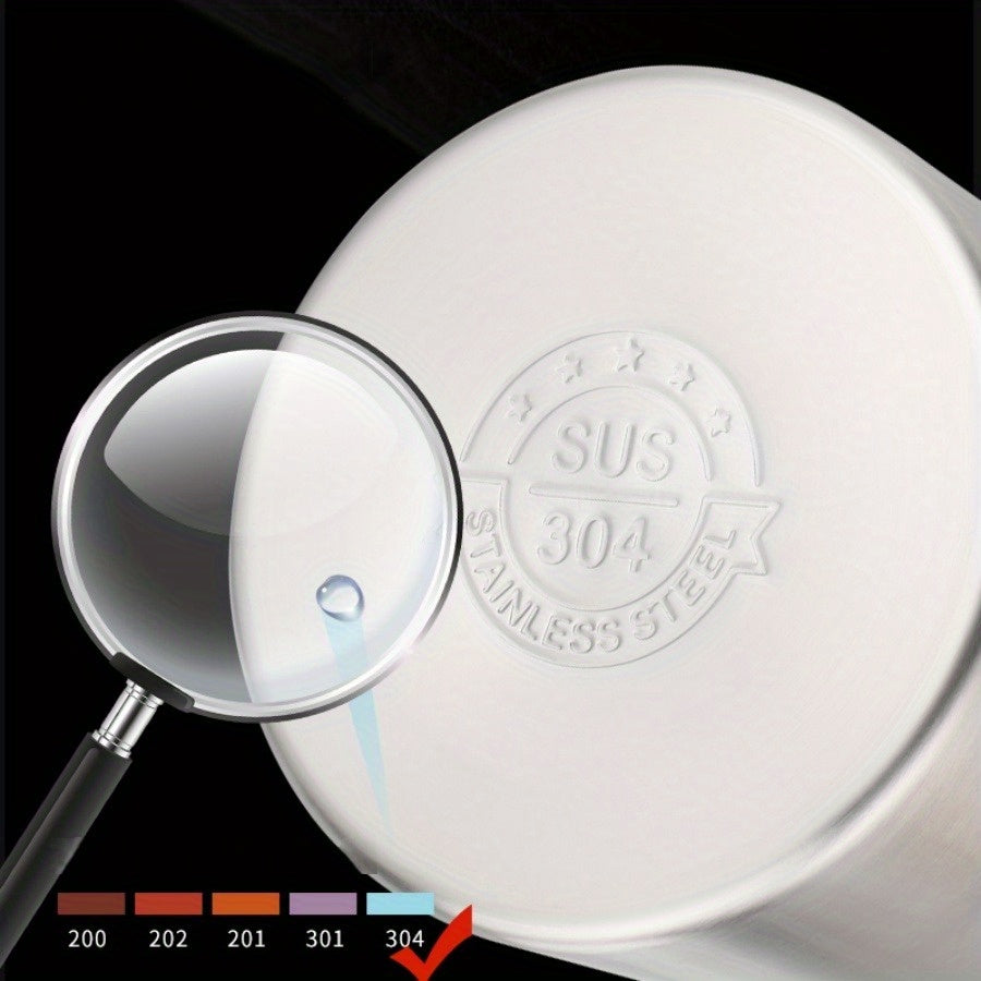 Stainless Steel Fryer Pot with Basket 100oz 3000ml for Deep Frying Boiling Soup Pasta Compatible with Induction Cooktops