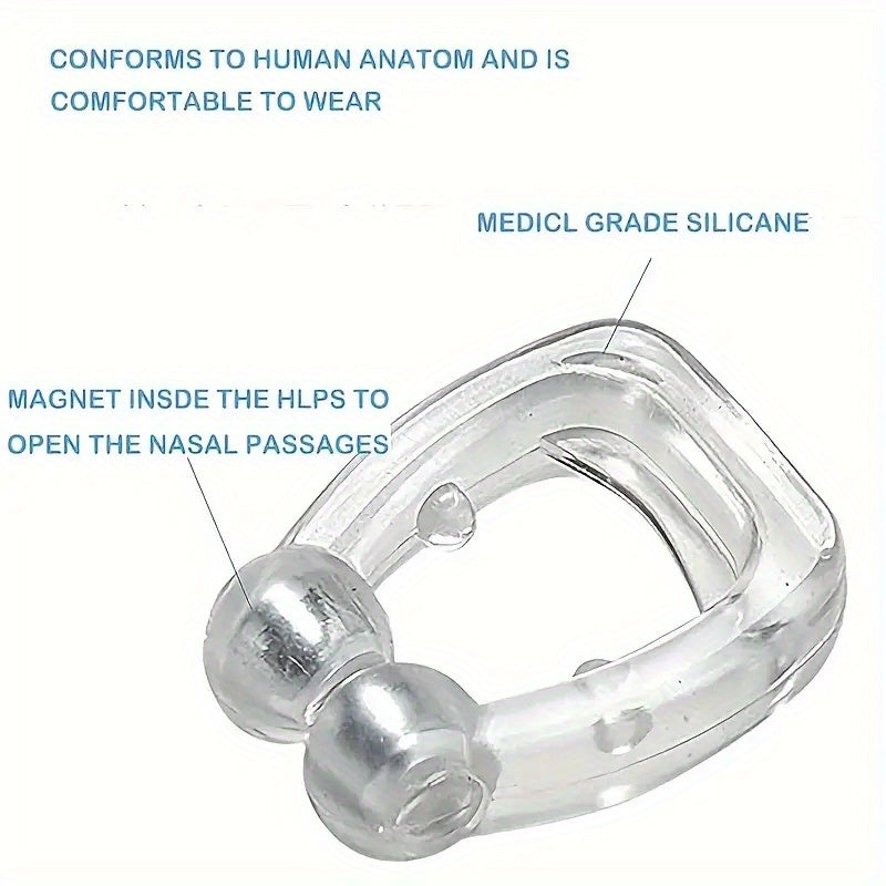 Silicone Anti-Snoring Nose Clip Magnetic Nasal Snore Stopper Battery-Free
