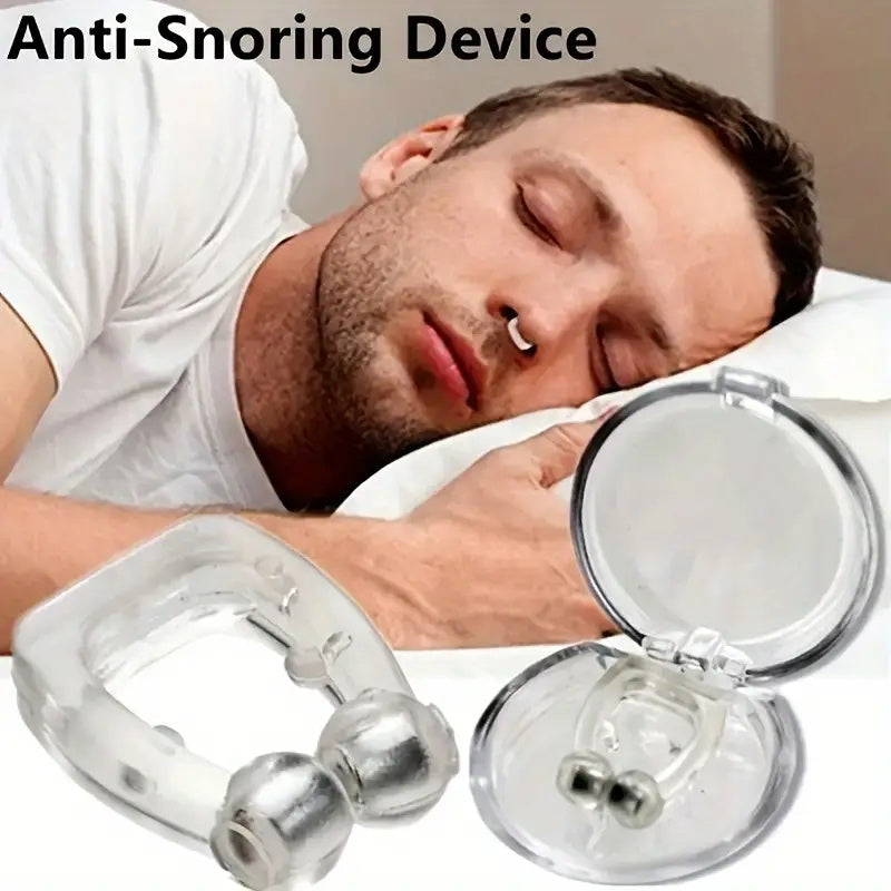 Silicone Anti-Snoring Nose Clip Magnetic Nasal Snore Stopper Battery-Free