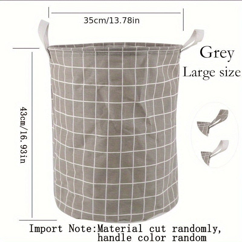 Juego de cestas de ropa redondas de tela impermeables, a prueba de polvo, para almacenamiento de ropa, juguetes y artículos del hogar
