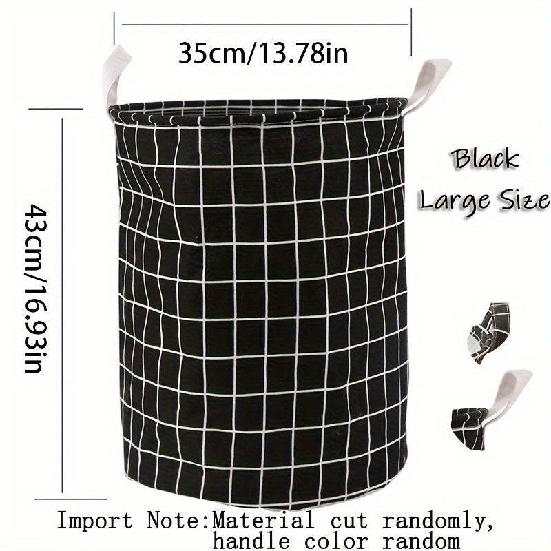 Juego de cestas de ropa redondas de tela impermeables, a prueba de polvo, para almacenamiento de ropa, juguetes y artículos del hogar