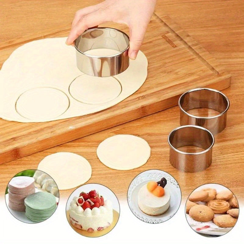 Set of 3 Stainless Steel Dumpling Makers for Ravioli and Fruit Pies Dishwasher Safe