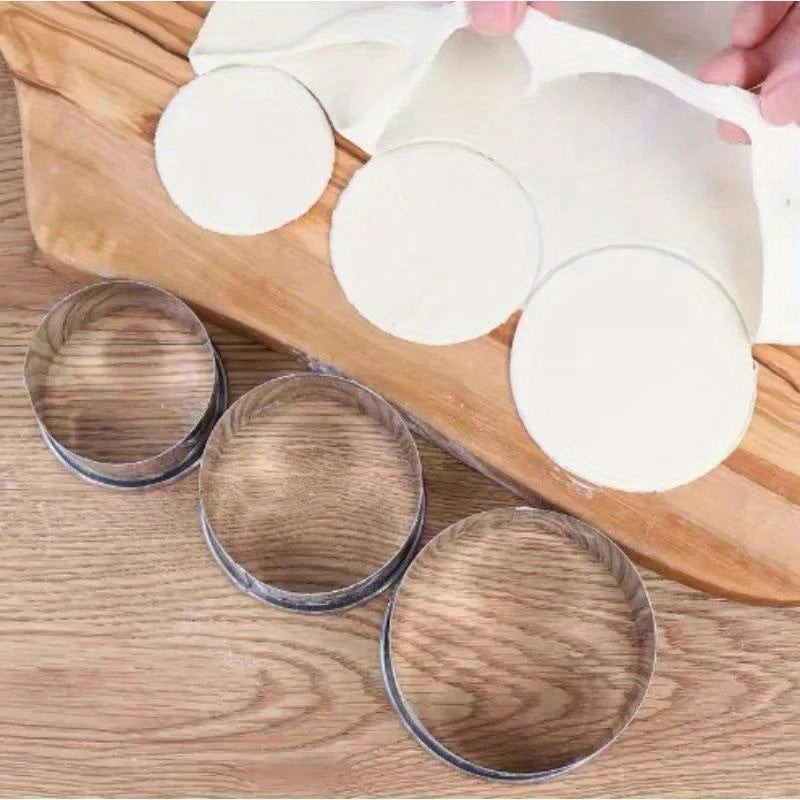 Set of 3 Stainless Steel Dumpling Makers for Ravioli and Fruit Pies Dishwasher Safe