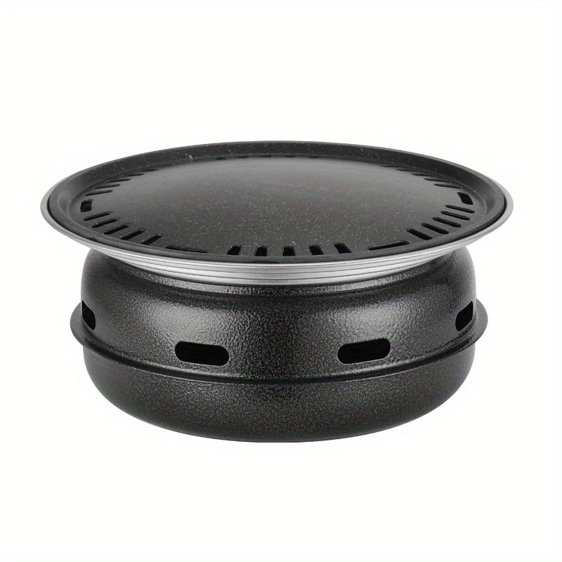 Ochiq havoda foydalanish uchun portativ zanglamaydigan po'latdan yasalgan ko'mir grill.