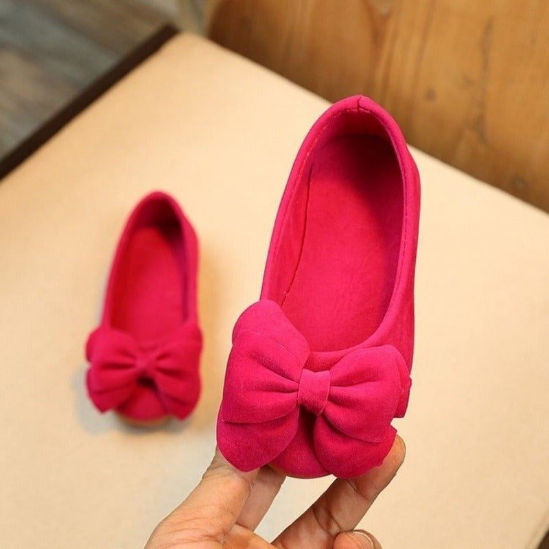 Girls' Slip-On Flats with Bowknot, Lightweight, Breathable, for Parties and School
