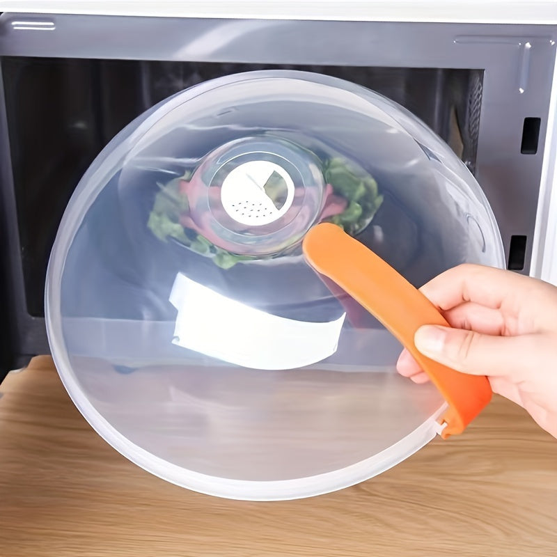 Microwave Plate Cover Heat Resistant Dishwasher Safe with Handle Kitchen Use