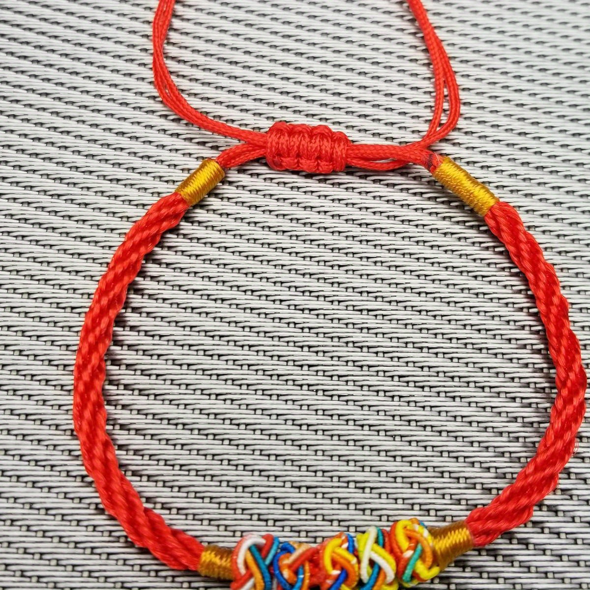 Women's Red Thread Bracelet Adjustable Knot April Birthstone Jewelry