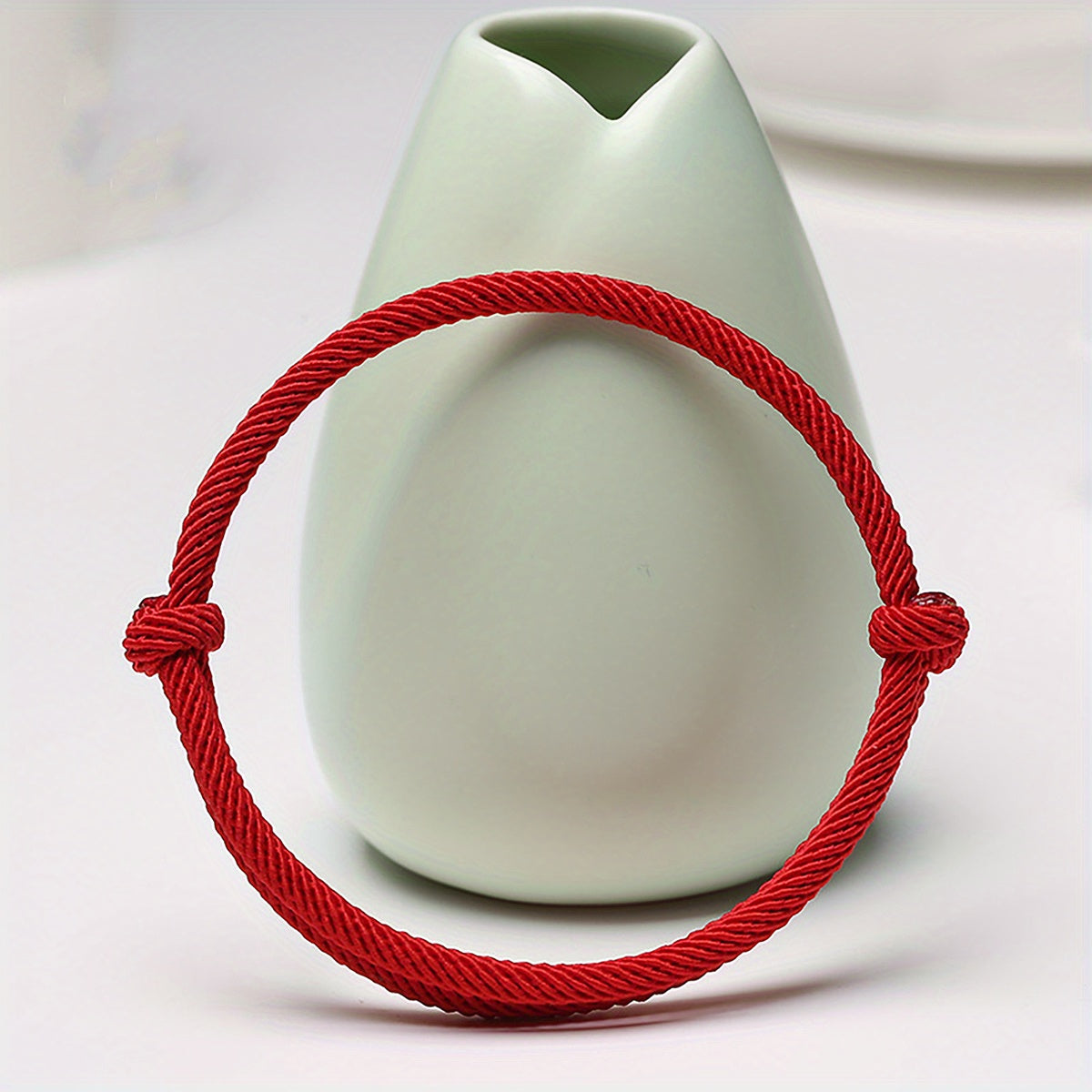 Women's Red Thread Bracelet Adjustable Knot April Birthstone Jewelry